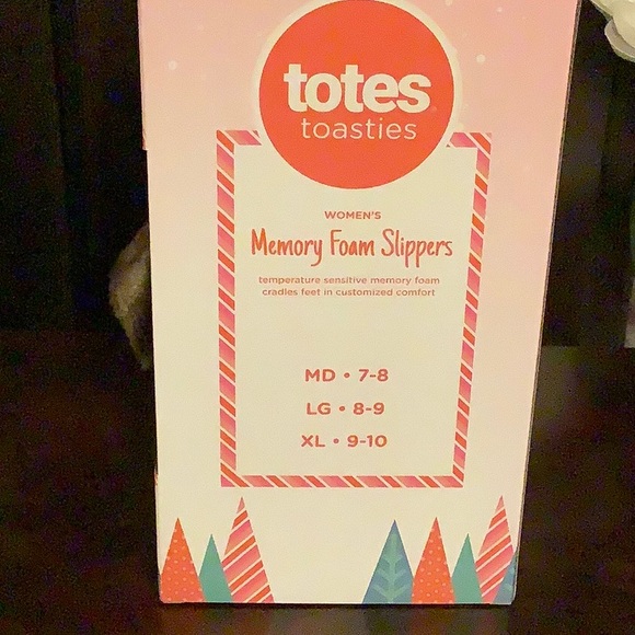 Totes Toasties Women's Memory Foam Chenille Slippers Medium 7-8, Color Henna - Picture 4 of 6